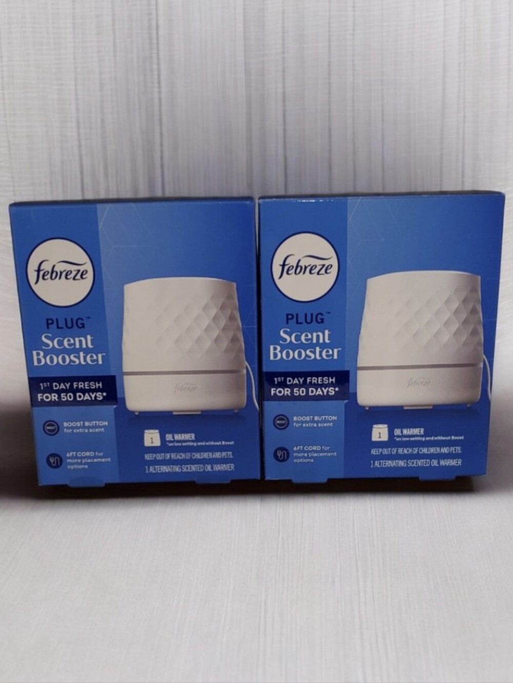 2) Febreze White Plug Scent Booster Oil Warmer